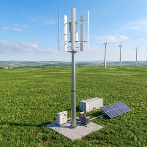 Generador Eólico Vertical Tipo H de 50kw con Aspas de Aluminio (5 Aspas) para Tierra y Embarcaciones, 380V, Baja Velocidad - Product Image 2