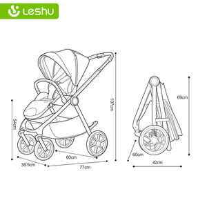 Zhongshan usine nouveau-né bébé <span class=keywords><strong>Trio</strong></span> Passeggino élégant landau poussette pour triplés bébé Gear - Product Image 4
