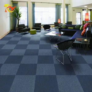 商用实心厚50x50方形聚丙烯地毯瓷砖