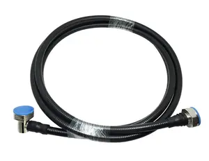 1/2 Inch Super Coaxial Fleksibel Kabel Jumper dengan DIN 7/16 Right Angle Male Konektor untuk 7-16 DIN Male Konektor