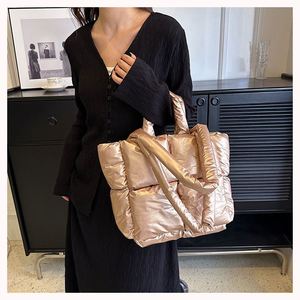 Women's High-End Fashion Cotton Tote Shoulder Bag Large Capacity Quilted Handbag With <b>Square</b> Design Luxury Style Customized Logo - Product Image 1