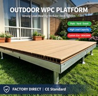 Système de terrasse modulaire AluDeck en WPC, hauteur réglable, antidérapant, résistant aux intempéries, terrasse extérieure moderne, sous-sol, entrepôt
