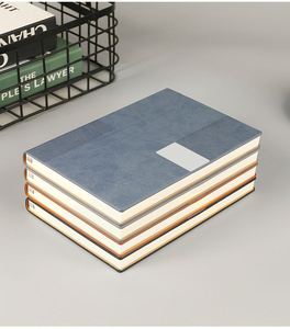 Carnet de notes professionnel A5 en cuir PU personnalisé, 100 feuilles, reliure cousue, couverture rigide multicolore, cadeau d'entreprise pour le bureau - Product Image 4