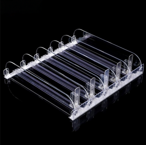 Organisateur de boissons en plastique transparent avec poussoir à glissement rapide pour supermarché - Product Image 2