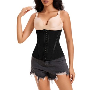 Venta al por mayor de corsé de vientre y abdomen para mujer, ropa moldeadora de cuerpo, entrenador de cintura, de hueso de acero negro, de entrenamiento de barriga, de entrenamiento - Product Image 4