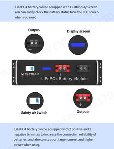 Lifepo4-Batería de ciclo profundo de 24V, 100Ah, 120Ah, 150Ah, 200Ah, 12V, batería de litio, inversor de fosfato de hierro - Product Image 3