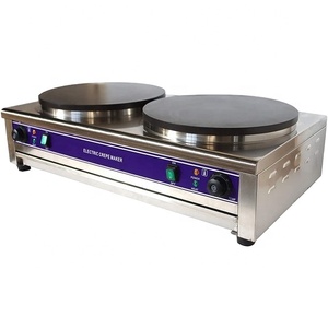 Máquina eléctrica para hacer crepes de doble plato, comercial, 40cm, máquina para hacer tortitas