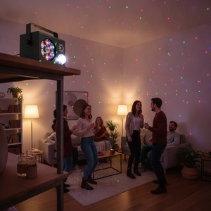 Mini láser LED de 40W 4 en 1 con GOBO, luz estroboscópica de bola mágica para fiestas en casa, bares y discotecas - Product Image 2