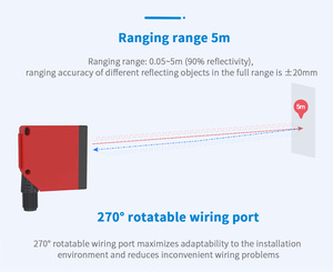 Capteur de distance laser optique TOF Hinson Private Label 5m, résolution 1mm, DC12-30V, Canopen + 2 sorties NPN, série SPR -10-50 - Product Image 5