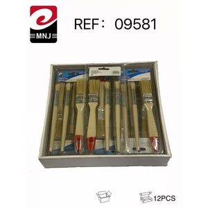 Paint Brushes Set 12Pcs Wooden Handle With Red Tip For Painting And Artwork - Product Image 3