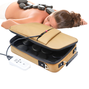 Sac chauffant portable aux pierres chaudes Kit de pierres chaudes aux huiles essentielles pour la thérapie professionnelle ou à domicile au spa - Product Image 1