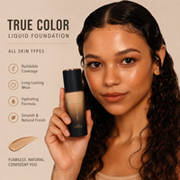 Fond de Teint Passion Rose True Color Luminous Glow Couvrance Moyenne à Forte Légère et Naturelle Éclat Professionnel