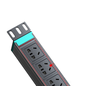8 Way CN Standard PDU Power Strip 1U <b>Rack</b> Mount Aluminum Alloy Server Cabinet Socket Overload Protection Master Switch 2500W - Product Image 4