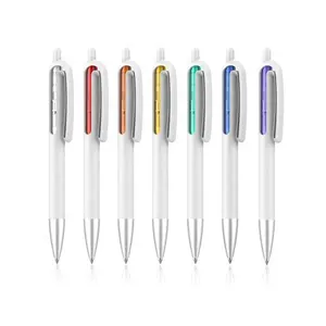 זול Custom לוגו קידום מכירות צבעוני פלסטיק כדורי עט מפעל סיטונאי