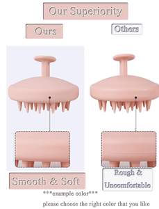 Masajeador de Cuero Cabelludo de Silicona Suave, Cepillo para Champú, Exfoliante para el Cuero Cabelludo - Product Image 5