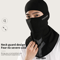 Cagoule de cyclisme hivernale en polaire, masque de moto coupe-vent et anti-froid, couvre-visage intégral, couvre-chef thermique pour le ski et les sports