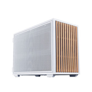 Boîtier d'ordinateur <span class=keywords><strong>Lian</strong></span> <span class=keywords><strong>Li</strong></span> B4 Wood Edition, châssis PC gaming, panneau latéral en bois à lattes, panneau avant en mesh, tour de bureau - Product Image 3