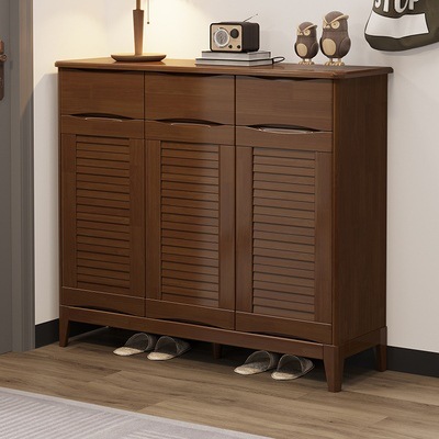Three doors, three drawers [walnut brown]