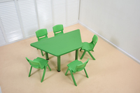 Ensemble de meubles trapézoïdaux économiques pour garderie - Mobilier scolaire - Ensemble table et chaises pour école maternelle et jardin d'enfants