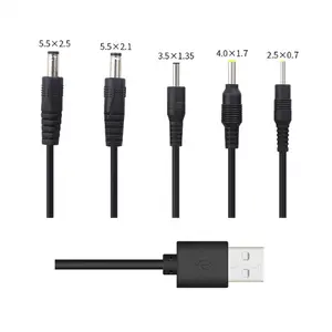 USB כדי 5v DC כבל 5.5x2.5mm dc כבל חשמל usb זכר כדי 5525 חבית מחבר כבל