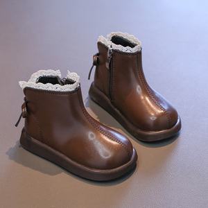 Wholesale fashion High Quality children's <b>boots</b> British style winter casual flat heel zippered lightweight comfortable warm <b>boot</b> - Product Image 6