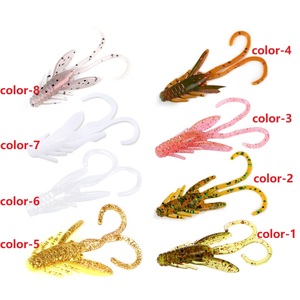 Vente d'usine 20 pièces/sac 0,9G/4CM 8 couleurs Leurre de pêche souple en plastique pour carpe, Leurre souple type larve - Product Image 6