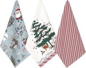 2024 Chất Lượng Cao Giáng Sinh Terry Nhà Bếp Bán Buôn Tùy Chỉnh 100% Bông Waffle Thêu Nhà Bếp Trà Khăn Khăn - Product Image 1