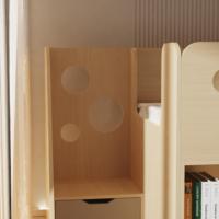 Lit superposé surélevé personnalisé avec armoire et étagères, lit superposé en bois pour adolescents dans le salon ou à la maison, lits pour enfants