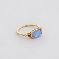 Bijou de Fête en Argent Sterling 925 Plaqué Or avec Coquillage et Quartz Bleu Vintage, Cadeau de Fiançailles, Disponible en Stock pour le Dropshipping