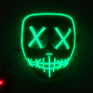 Devilface <span class=keywords><strong>Melbourne</strong></span> Shuffle Halloween EL ánh sáng lên mặt nạ masquerades Kinh Dị Halloween mặt nạ Xem hình ảnh lớn hơn chia sẻ - Product Image 3