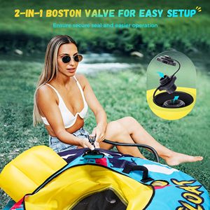 Heavy Duty <b>Inflatable</b> River Tube with Canvas Cover 53 Inch Large <b>Pool</b> Float Adult Lounge <b>Chair</b> Cup Holders Backrest - Product Image 6