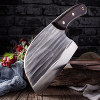Ensemble de couteaux de boucher en gros, gaine de couteau, acier à haute teneur en carbone, hachoir à viande, hachoir à os, couteau de chef serbe forgé pour la cuisine et le camping