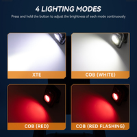 Lampe de travail LED COB multifonctionnelle avec clip magnétique 360° °   Batterie 18650 rotative et remplaçable pour lampe de travail d'urgence de camping