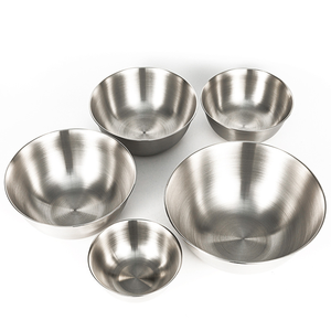 DFU0176 01 Bol mélangeur en acier inoxydable, saladier, fouet à œufs et bol profond pour mélange à froid, récipient alimentaire sablé - Product Image 3