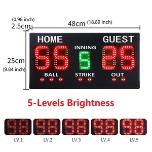 GANXIN LED Electronic Digital Baseball Scoreboard Softball Sports Training <strong>Match</strong> Practice Score Keeper Board With Remote - Product Image 2