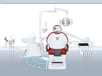 Fauteuil dentaire électrique HOCHEY MEDICAL MT 6068S1, trois positions mémoire, contrôle programmable, coussin en cuir PU véritable