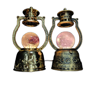 New Arrival Healing Benefits Kerosene <b>Lamp</b> Plastic Sphere Base Rotatable with Light Ornament Feng Shui Halloween for Present - Product Image 1