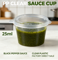 Gobelet jetable portable en PP pour trempage, usage industriel, récipient alimentaire pour sauces à emporter, emballage de sauce BBQ