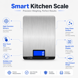 Báscula de Cocina Recargable por USB, <span class=keywords><strong>Mini</strong></span> Báscula Digital Inteligente de Precisión, Báscula de Cocina de 10 kg, Balanza Electrónica con Pantalla LCD - Product Image 5