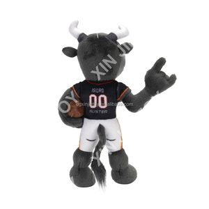 Peluche de Vaca Personalizado de Fábrica, Mascota de Equipo de Rugby, Juguete de Peluche de Vaca con Icono del Equipo Impreso, Juguete de Peluche de Vaca de Dibujos Animados - Product Image 2