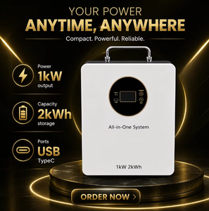 1000W 2000WH <b>Portable</b> Power Station with Pure Sine Wave <b>Jump</b> <b>Starter</b> Wireless Charging Flashlight Remote Control - Product Image 4