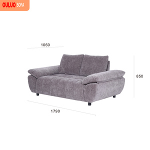 Sofá de Tela con Respaldo Ajustable hacia Adelante y hacia Atrás, Se Convierte <span class=keywords><strong>en</strong></span> Sofá <span class=keywords><strong>Cama</strong></span>, Sofá Multifuncional y Transformable - Product Image 5