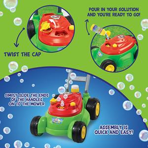 Bubble-N-Go Deluxe <strong>Toy</strong> Bubble <strong>Lawn</strong> <strong>Mower</strong> with 4 oz Bubble Solution, No Batteries Required - Product Image 6