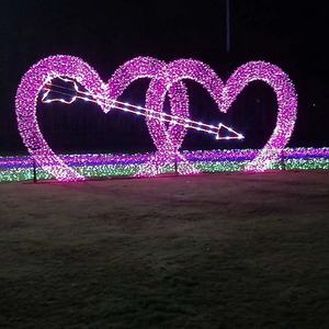 Lumières de Noël 3D imperméables pour l'extérieur, arche d'amour, décorations de festival, lumières à motifs - Product Image 6