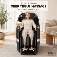 Fauteuil de massage OYEAL de luxe à gravité zéro avec rail SL, chaise inclinable pliable, masseur Shiatsu, massage des pieds, cuir PU moderne
