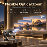 Projecteur laser triple 4K JMGO X5 Plus, zoom optique 3600 ISO, objectif à déplacement gimbal, projecteur DLP intelligent pour cinéma maison