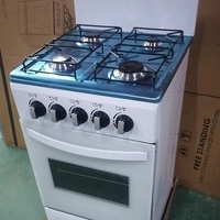 Oven terintegrasi 4-in-1 dengan kaca Tempered, kompor Gas pembakar Multi-in, dilengkapi dengan kompor Gas