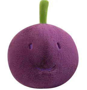 Venta al por mayor lindo diseño frutas relleno suave personalizado Kawaii uva juguetes de peluche