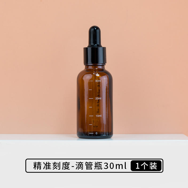 30 ml ; Version améliorée marron avec impression à l'encre graduée ; verre