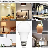 Ampoule d'éclairage LED A19 à économie d'énergie pour l'intérieur, douille à vis E27 haute luminosité certifiée CE